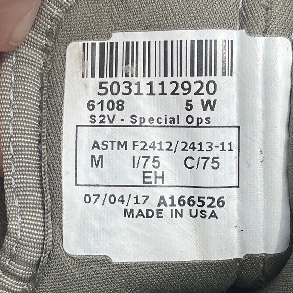 Rocky S2V Tactical Military Boot Sage Green Vibram Size 5W - Picture 5 of 5